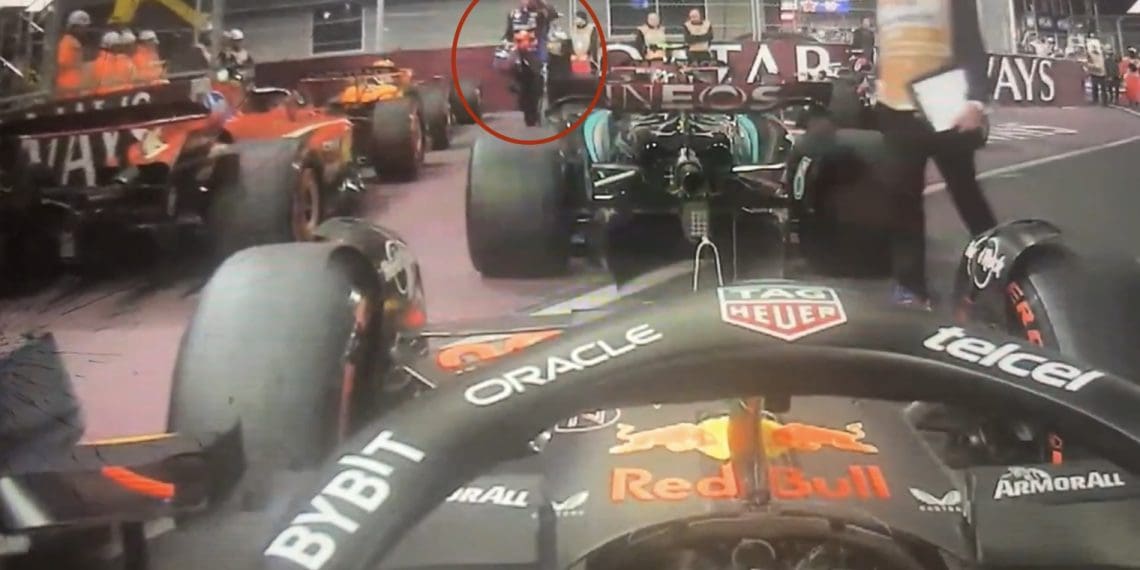 VIDEO – Max Verstappen Inspects Mercedes W15 After Russell’s Blistering Pole in Las Vegas GP Qualifying