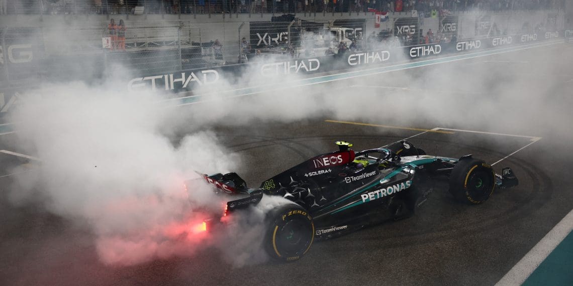 End of an Era: Lewis Hamilton Bids Emotional Farewell to Mercedes with a Stunning Drive in Abu Dhabi