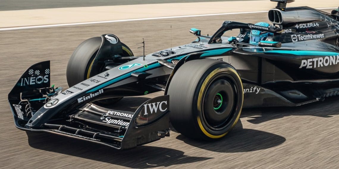George Russell’s First Test Drive of Mercedes W16: Anticipation Builds for F1 2025 Season