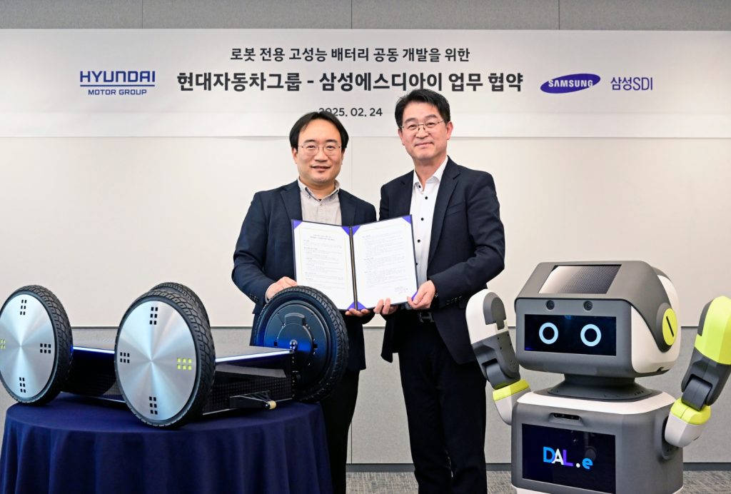 Hyundai Motor e Samsung vão desenvolver baterias otimizadas para robôs