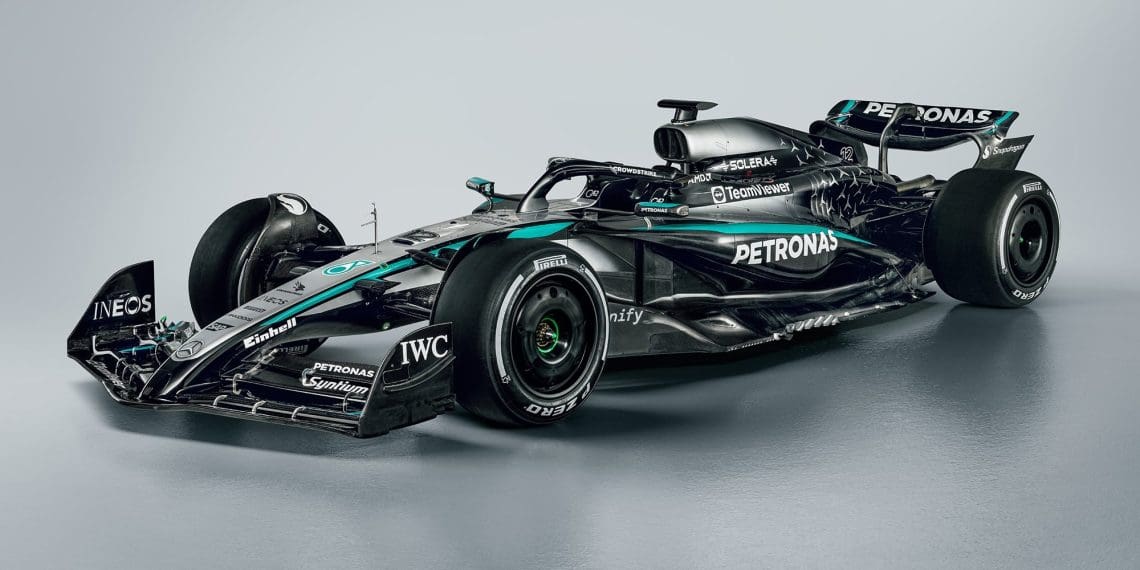 Mercedes Debuts New W16 Model for 2025 F1 Season: A Sneak Peek before Bahrain Testing