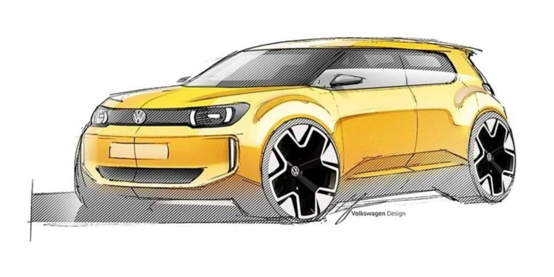 VW mostra os desenhos do novo modelo 100% elétrico de €20 mil