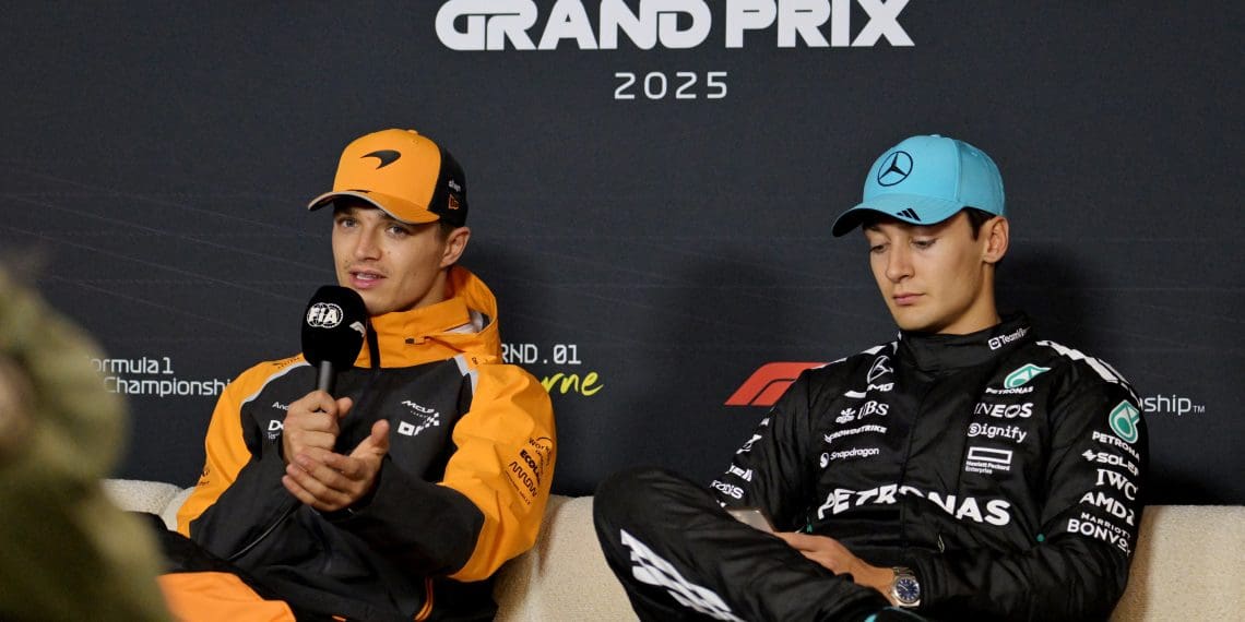 Lando Norris Retorts to George Russell’s Critique on McLaren’s 2025 Season Pace
