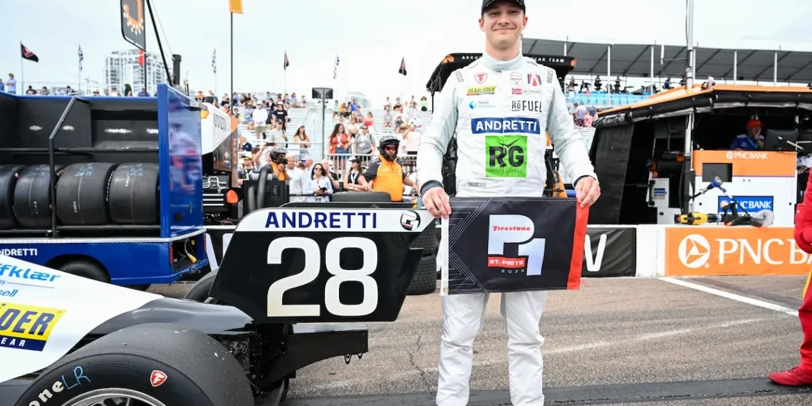 Dennis Hauger Shatters Track Record in Indy NXT Debut, Secures Pole for St. Petersburg Grand Prix