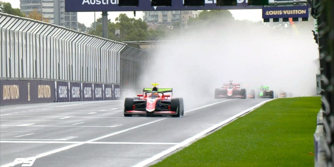 Rafael Camara Triumphs in Stormy Melbourne F3 Feature Race, Securing Trident’s One-Two Victory