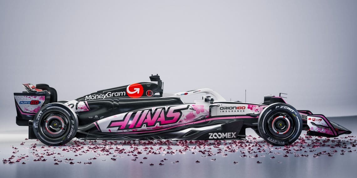 Haas Unveils Breathtaking ‘Cherry Blossom’ Livery: Landmark Partnership with Toyota Shines at Japanese GP