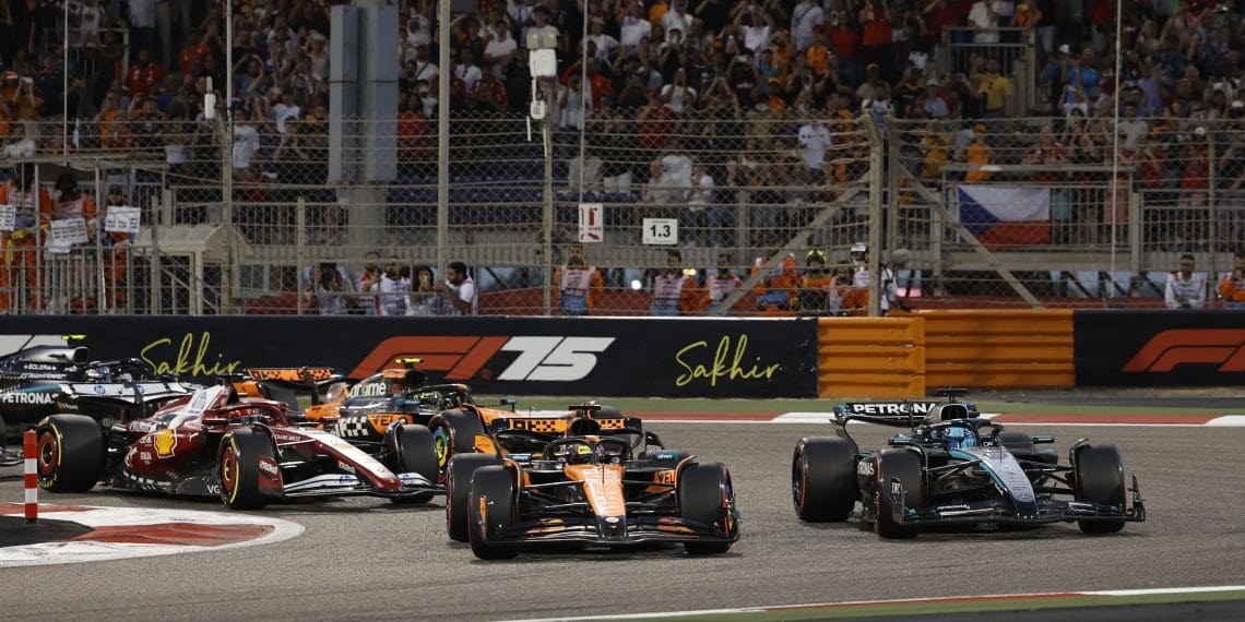 Mercedes Dominates: Russell Threatens Piastri’s Lead in GP Bahrein F1