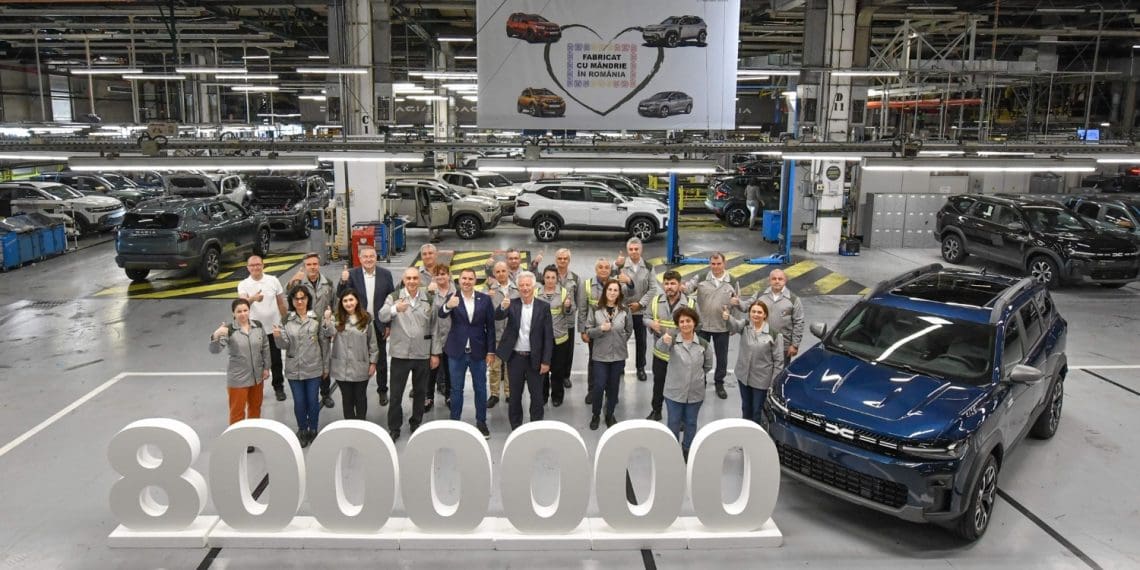 Dacia atinge 8 milhões de unidades produzidas