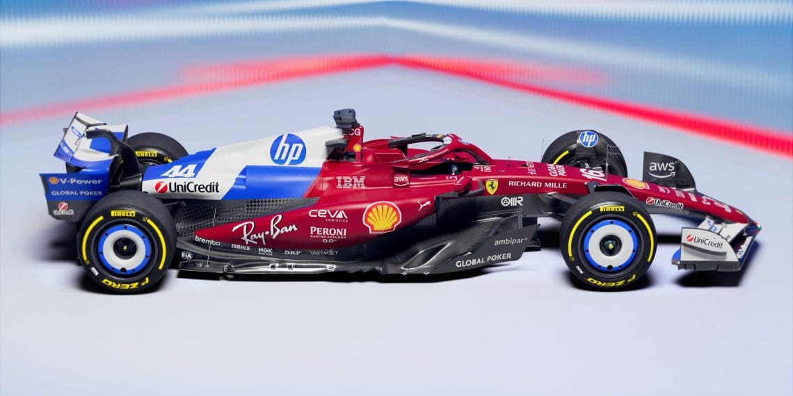 VIDEO – Ferrari Unveils Stunning White and Blue Suits for Hamilton and Leclerc in Miami