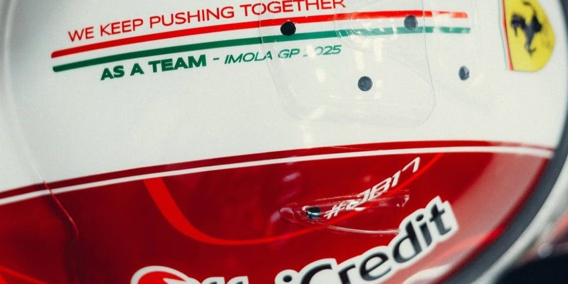 Charles Leclerc’s Emotional Tribute: Special Imola GP Helmet Honors Ferrari Mechanics