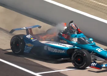 SCARY MOMENTS IN VIDEO – RHR’s Car Engulfs in Flames as Josef Newgarden Dominates Indy 500 Final Practice