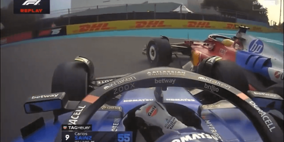 VIDEO – F1 Drama: Sainz Faces Double Steward Summons Threatening Miami GP Points Finish