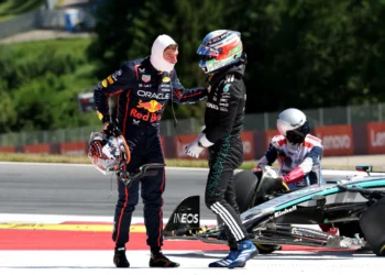 Max Verstappen confronts Kimi Antonelli after dramatic Austrian GP collision