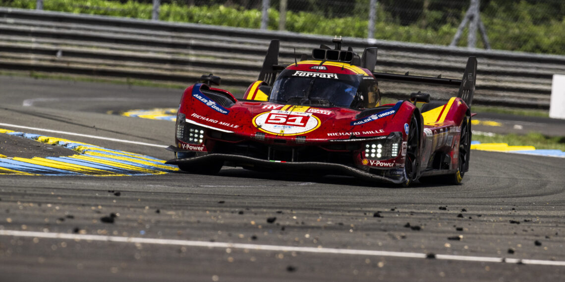 Privateer Ferrari Storms to Lead at LM24 Hour 20 Amid No. 51 Turmoil