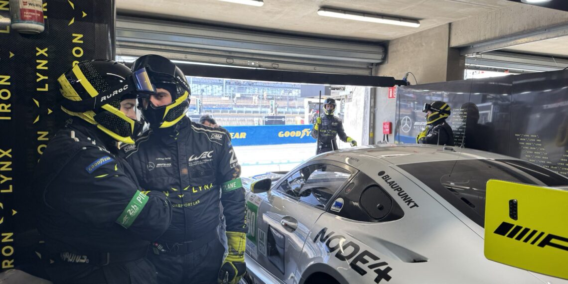 Iron Lynx Mercedes shunt halts Le Mans practice; RLR M Sport leads.