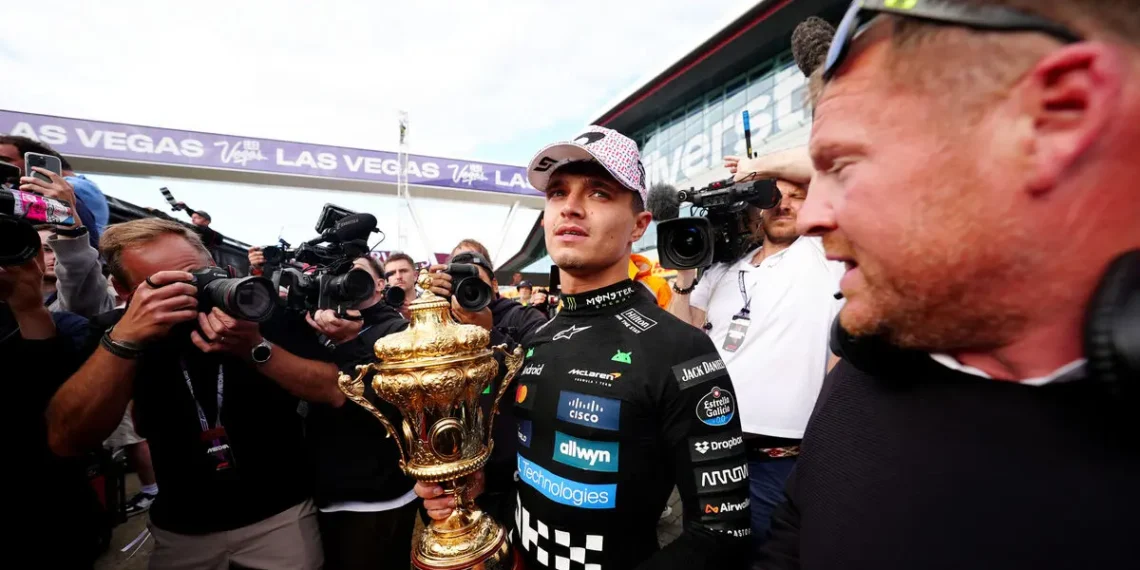 Lando Norris’ Grand Prix Victory Celebration Interrupted by Dramatic Fence Accident