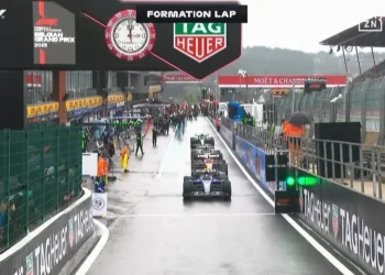 F1’s Belgian Grand Prix in start behind the safety car as Intense Rain Threatens Race Start