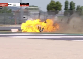 SHOCKING IMAGES – Driver miraculously survives Lamborghini fireball crash in GT World Europe race