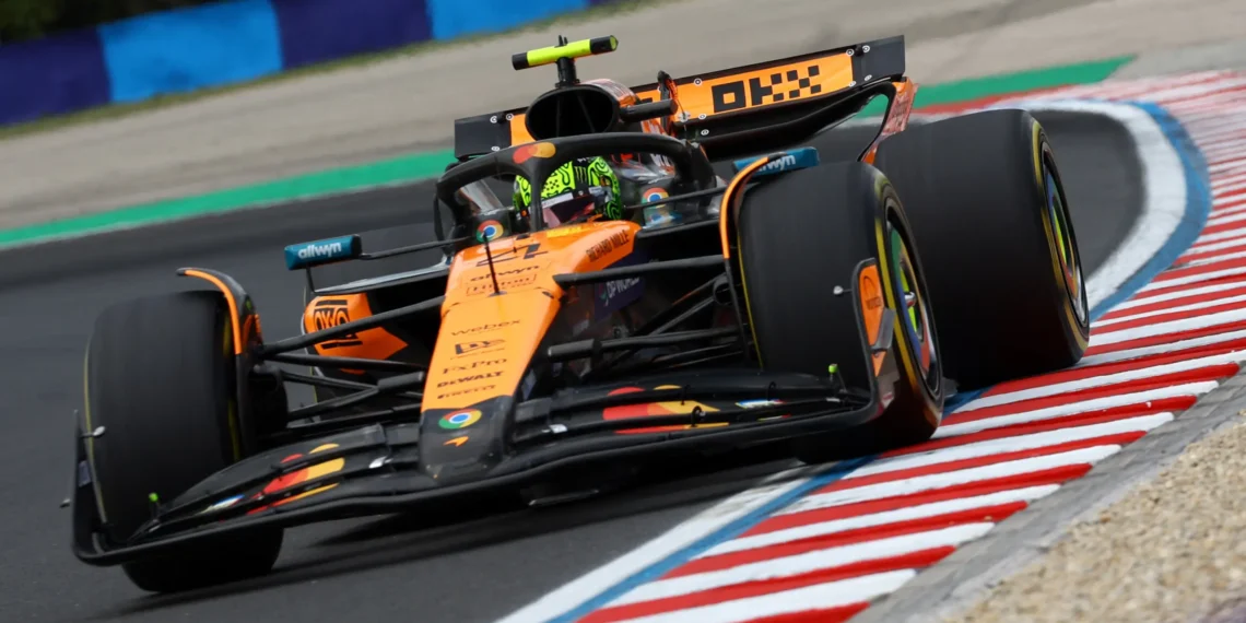 Lando Norris Edges Past Teammate Oscar Piastri in Boiling McLaren One‑Two at FP1