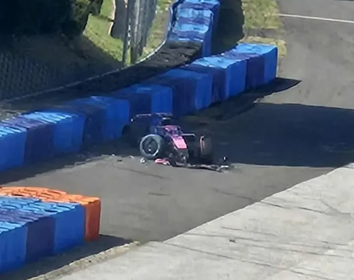 Alpine F1 Car Crashes in Dramatic Pirelli Test Incident at Hungaroring
