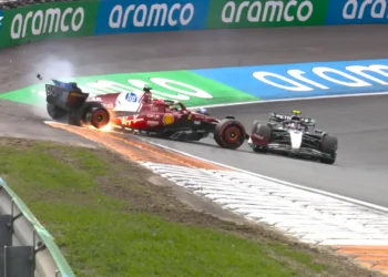 VIDEO – Ferrari’s Nightmare: Leclerc’s Shocking Crash with Antonelli Sparks Double DNF Disaster!
