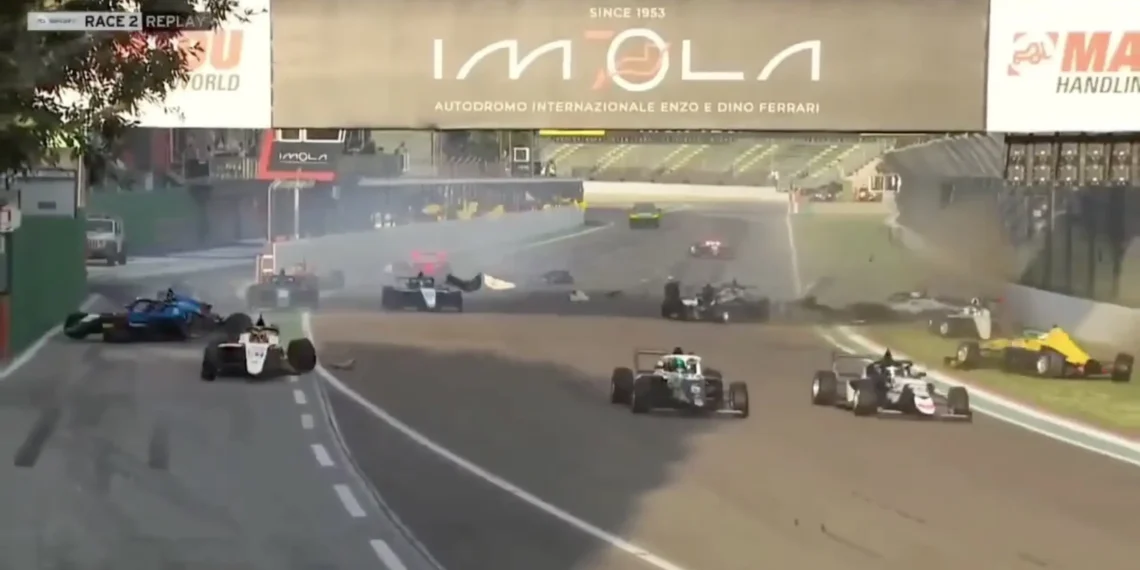 Chaos Unleashed: 15-Car Pileup Halts Italian F4 Race in Dramatic Imola Showdown