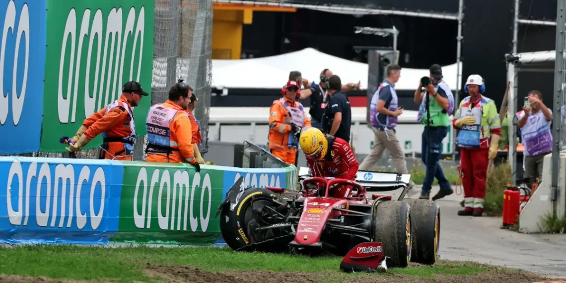 Lewis Hamilton’s Shocking Dutch GP Crash: Painful Surprise Leaves Ferrari Star Reeling!