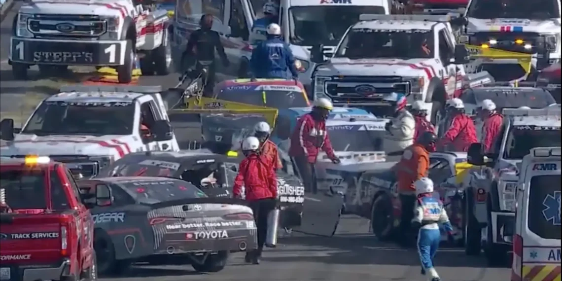 VIDEO – Austin Hill Sparks Catastrophic Crash at Watkins Glen, Leaving Dozens of Cars Wrecked