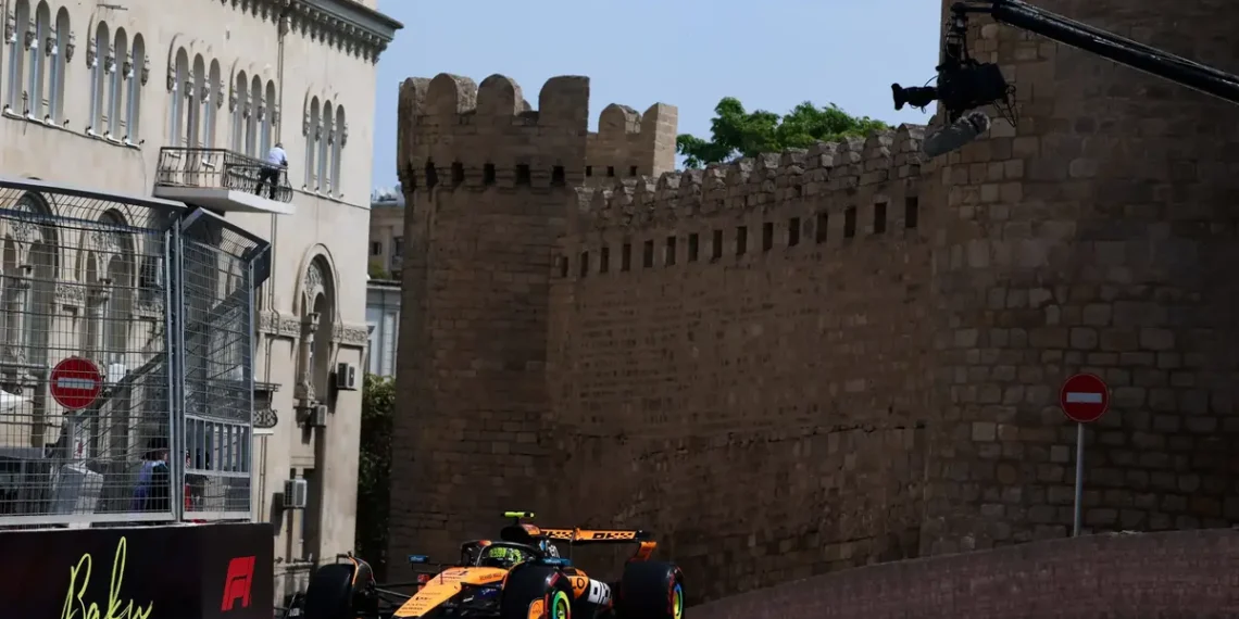 Norris Dominates Azerbaijan Practice Amid Shocking Red-Flag Chaos and Piastri’s Gritty Recovery