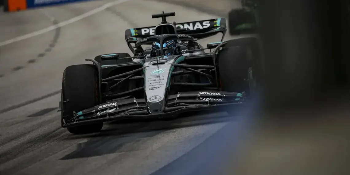 George Russell Shatters Expectations with Stunning Pole Position at F1 Singapore Grand Prix!