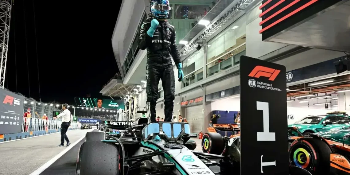 George Russell’s Stunning Victory Sparks McLaren’s Constructors’ Championship Triumph Amid Controversial Collision!
