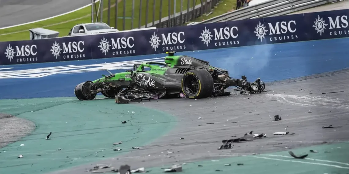 Gabriel Bortoleto’s SHOCKING AIRBORNE CRASH on Final Lap of San Paulo GP Sprint Race!