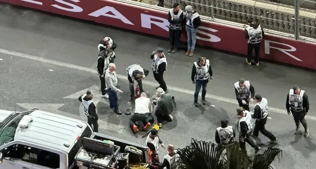 Las Vegas GP Practice Session Shuts Down Amid Dangerous Manhole Cover Scare!