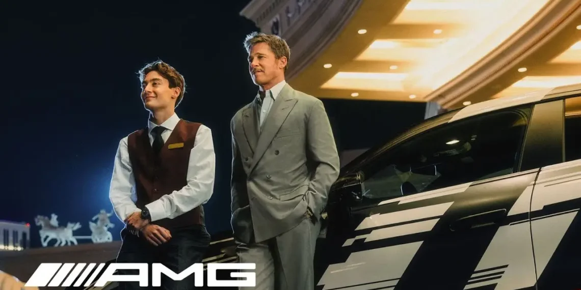 VIDEO – George Russell dazzles in viral video with Brad Pitt: the thrilling Mercedes-AMG prototype revealed!
