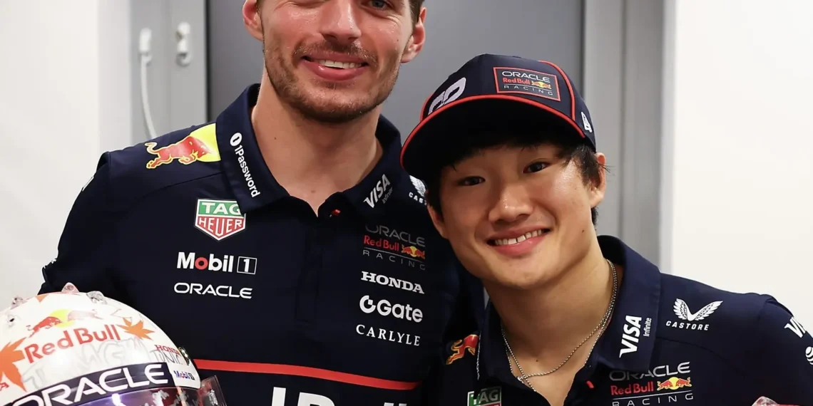 Max Verstappen’s emotional farewell to Yuki Tsunoda: a poignant helmet exchange after Red Bull exit