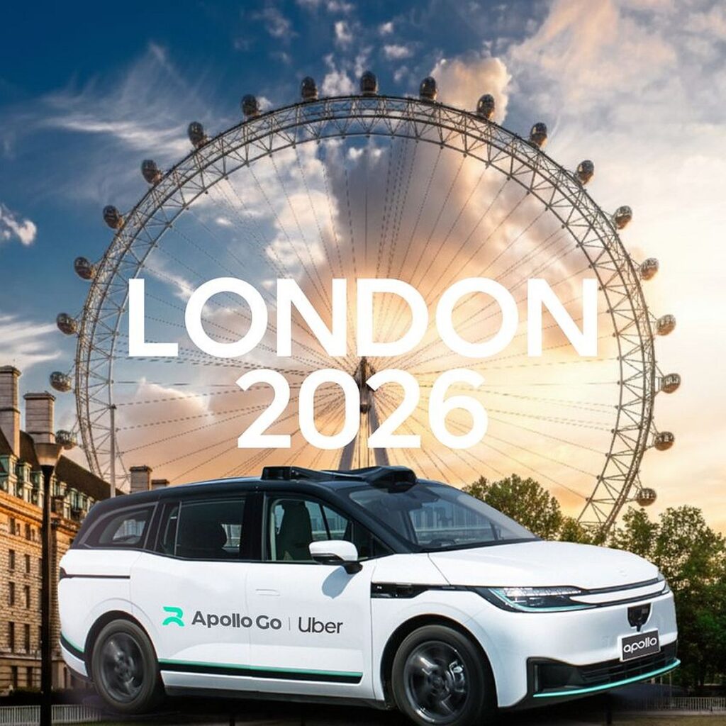 Robô-táxis Baidu iniciam testes em Londres