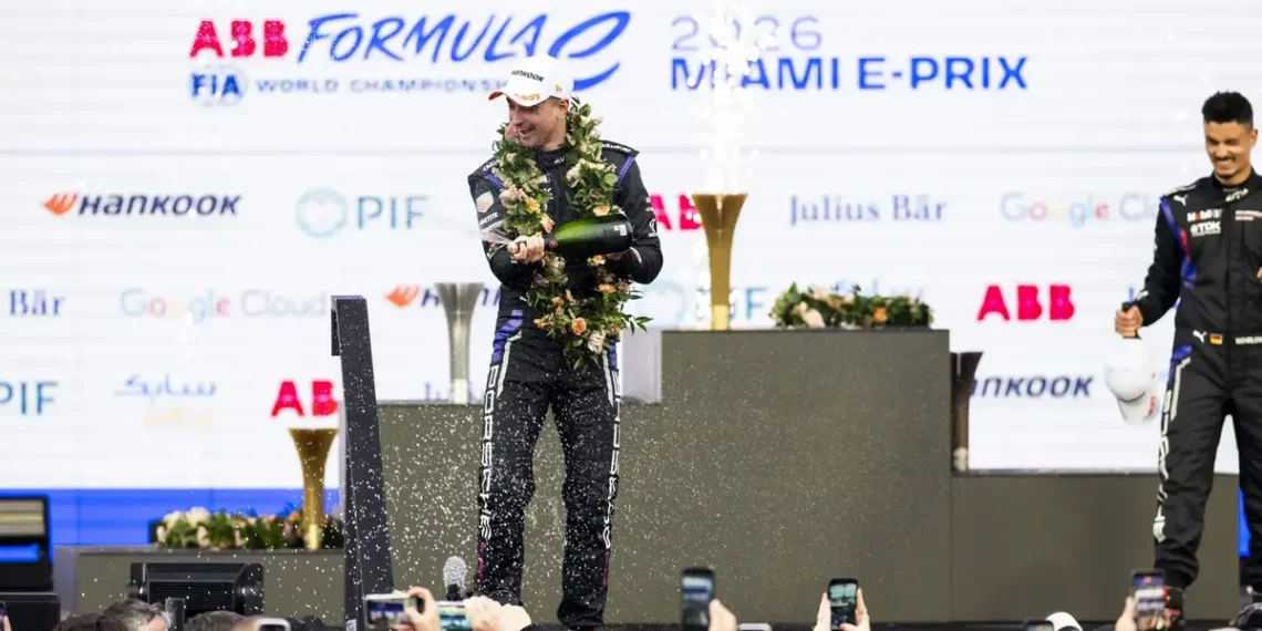 Mitch Evans shatters Formula E wins record with thrilling triumph at Miami E-Prix