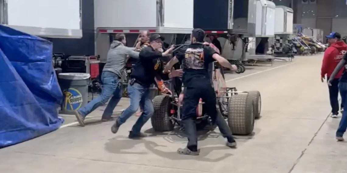 VIDEO – Brawl erupts at Chili Bowl Nationals: chaos and controversy reign in Tulsa pit area