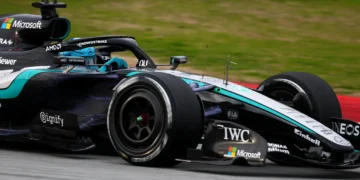 George Russell shatters Barcelona F1 test record with blistering fastest lap time