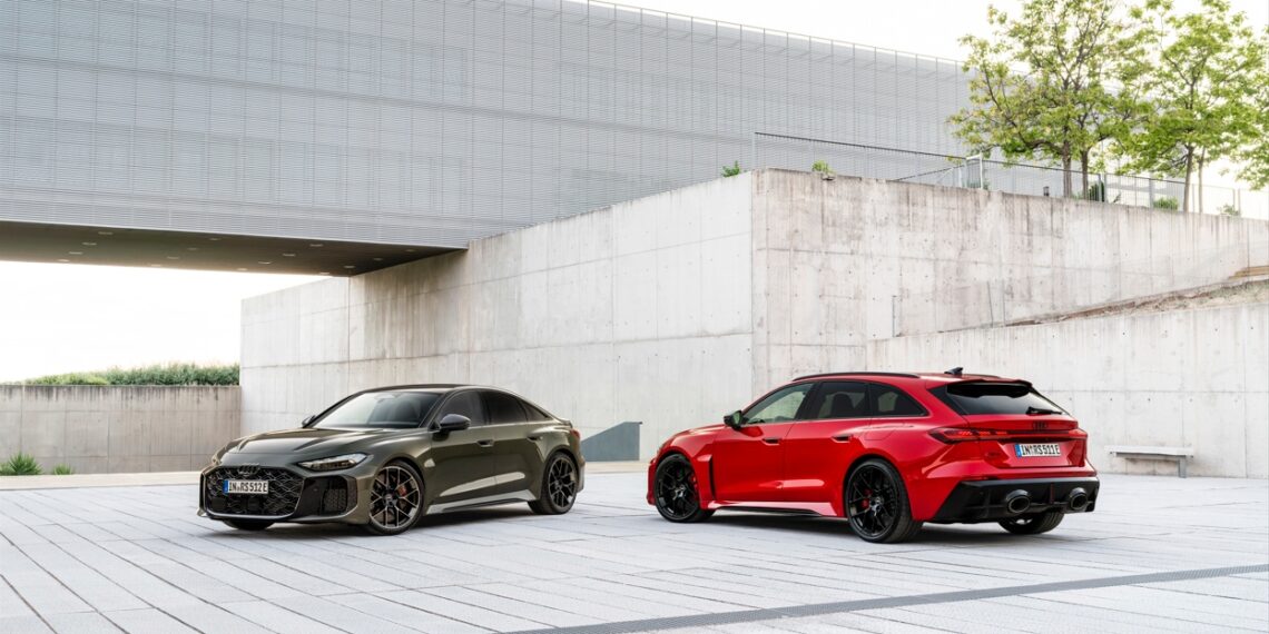 Novos Audi RS 5 Limousine e RS 5 Avant no verão: híbridos plug-in com 639 cv e 84 km de autonomia elétrica