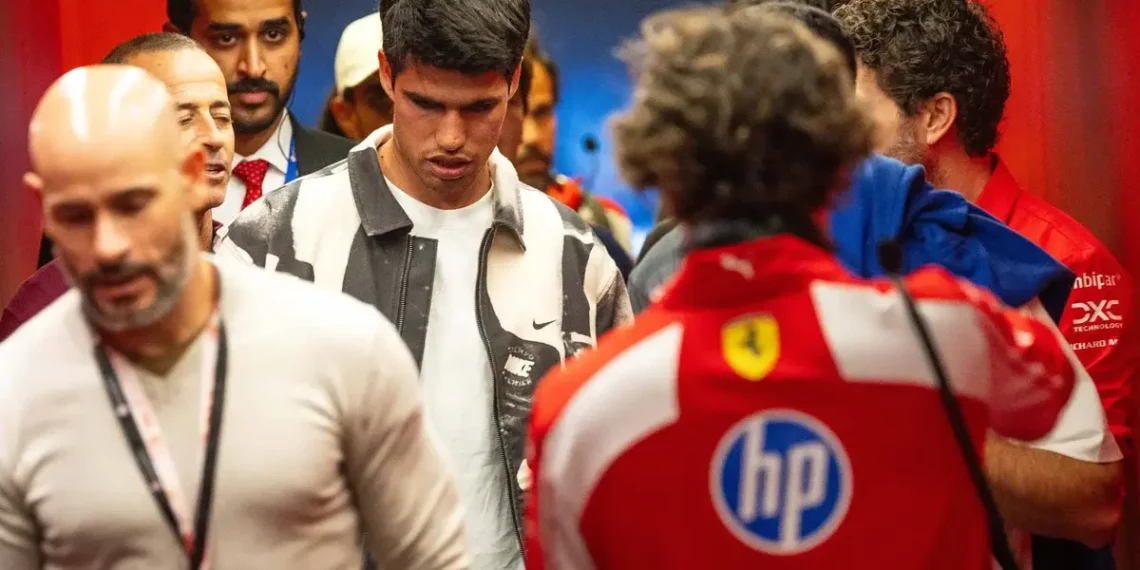 Carlos Alcaraz meets idol Fernando Alonso at F1 Bahrain testing: a thrilling motorsport rendezvous