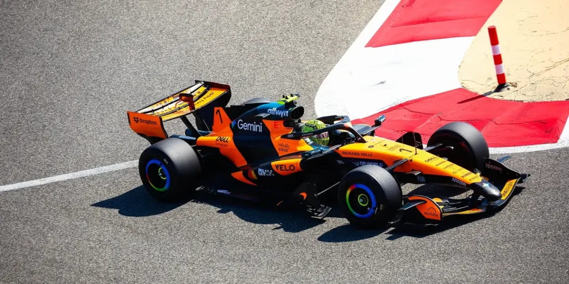 Lando Norris steals the show at Bahrain tests: Mercedes battles through tire turmoil and surprises