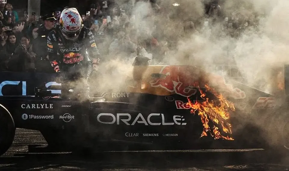 VIDEO – Yuki Tsunoda’s shocking return to F1 erupts in flames: Red Bull car catches fire in chaos