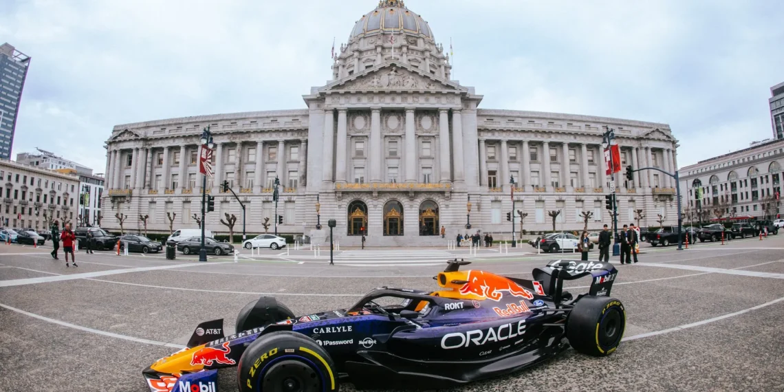 Yuki Tsunoda makes thrilling F1 comeback in iconic RB7 at San Francisco demo showdown