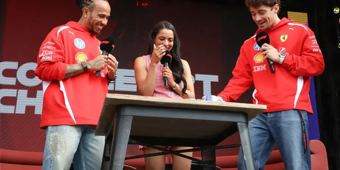Charles Leclerc jokes about Lewis Hamilton’s delayed wedding gift: could an F1 title be next?