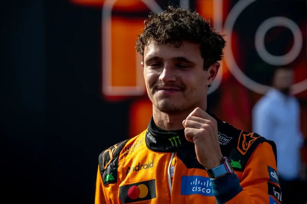 Lando Norris conquista pole frente a Mercedes na chuva em zandvoort