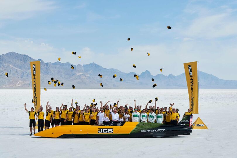 JCB Hydromax dispara até aos 654 km/h e escreve uma nova página na história do hidrogénio