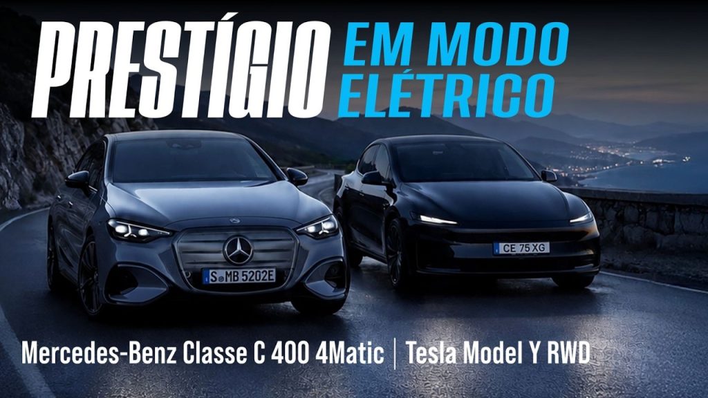 Mercedes Classe C 400 4 Matic vs Tesla Model Y RWD – Prestígio em modo elétrico