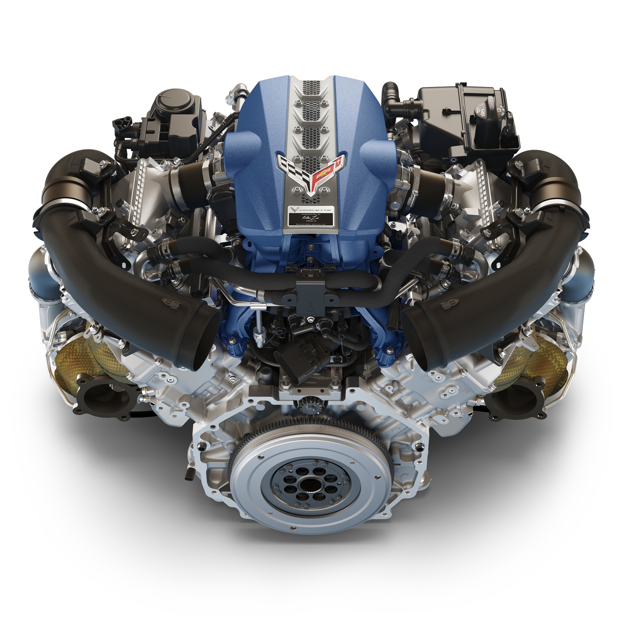 O V8 LT7 biturbo de 5,5 litros do Corvette ZR1 C8, com 1079 cv.