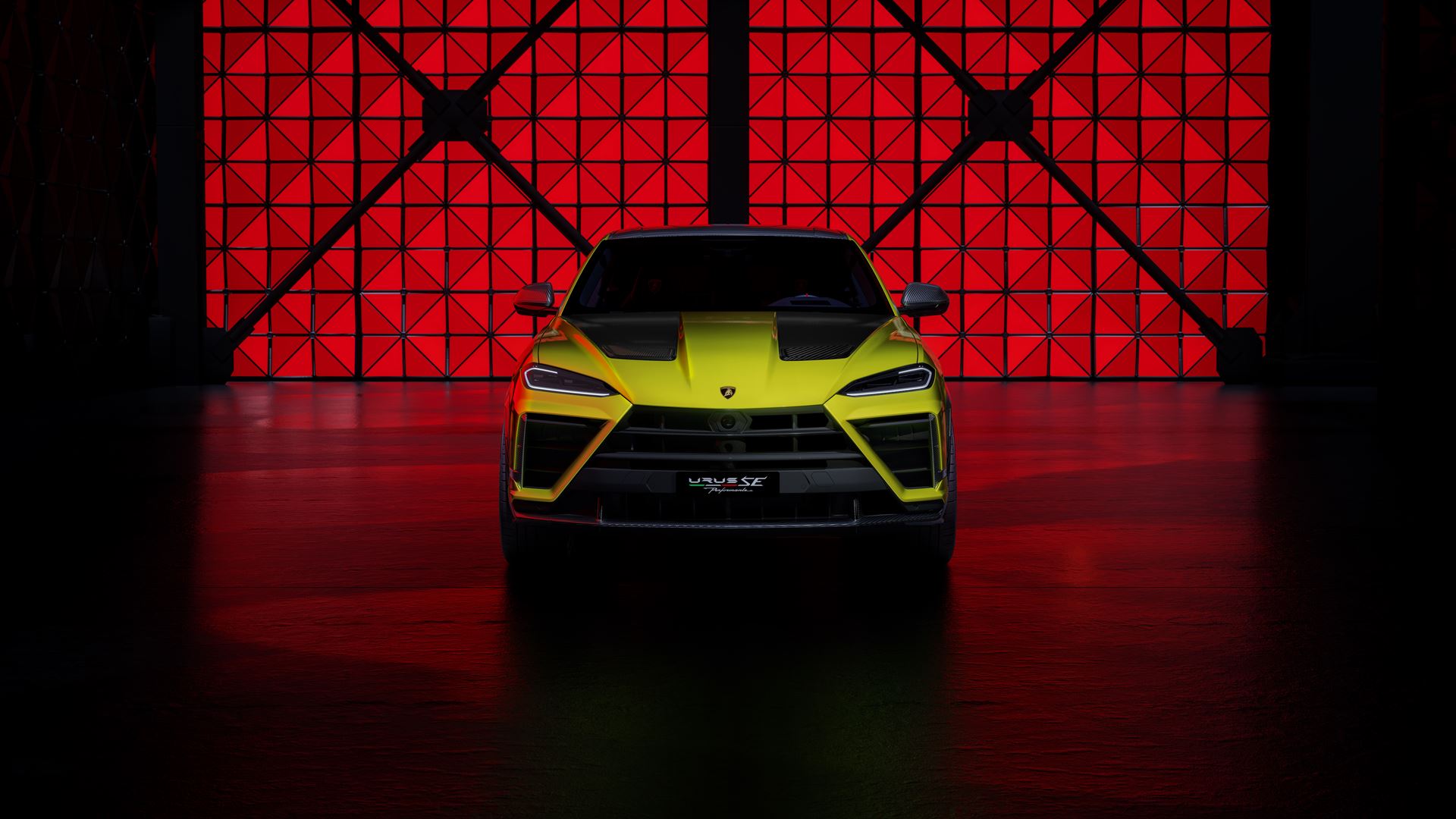 O Urus SE Performante em ambiente exterior, numa imagem oficial da Lamborghini
